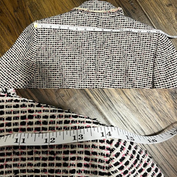 Rebecca Taylor NYC Josie Tweed Jacket Pink & Black - Picture 11 of 16